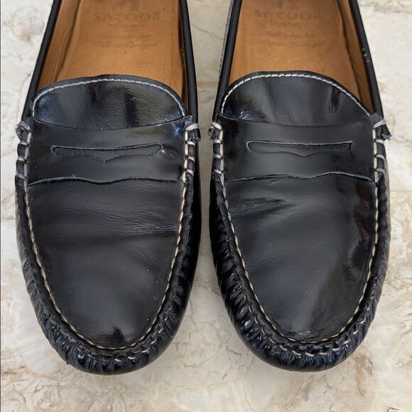 Sacoor Brothers Women's Patent Leather Drivers Loafers - Picture 8 of 11